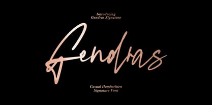 Gendras Signature Font Poster 1