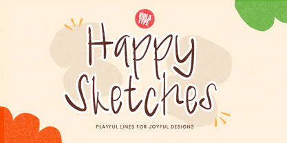 Happy Sketches Font Poster 1