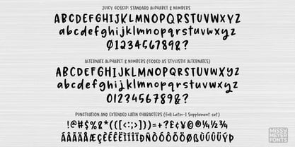 Juicy Gossip Font Poster 2