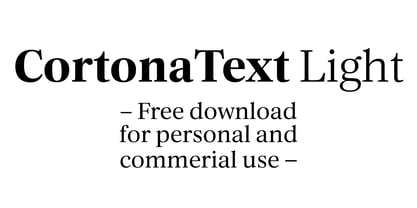 Cortona Text Font Poster 7