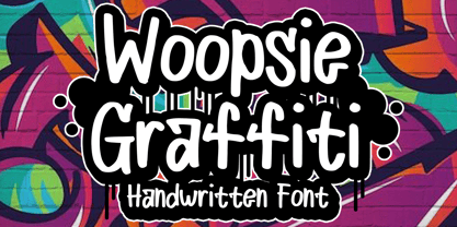 Woopsie Graffiti Font Poster 1