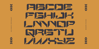 Echocore Techno Font Poster 9