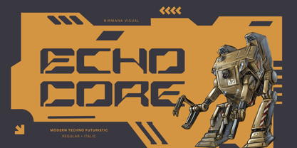 Echocore Techno Font Poster 1
