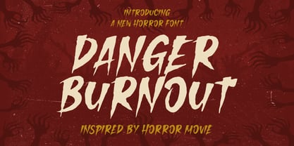 Danger Burnout Font Poster 1