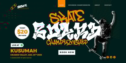 Beast Quotz Outline Font Poster 5