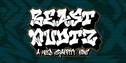Beast Quotz Outline Font Poster 1