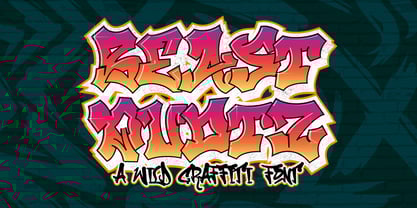 Beast Quotz Outline Font Poster 2