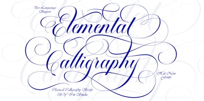 Elemental Calligraphy Font Poster 1