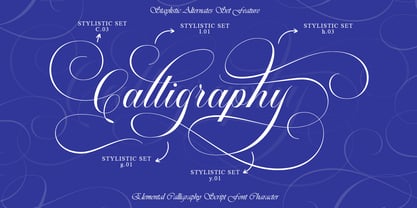 Elemental Calligraphy Font Poster 2