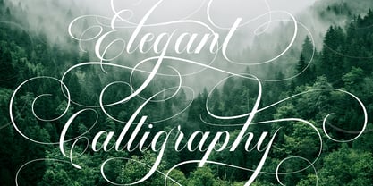 Elemental Calligraphy Font Poster 10