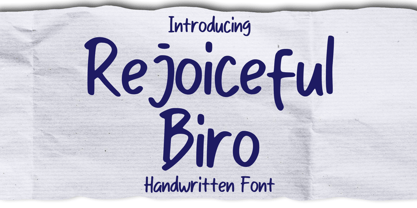 Rejoiceful Biro Font Poster 1