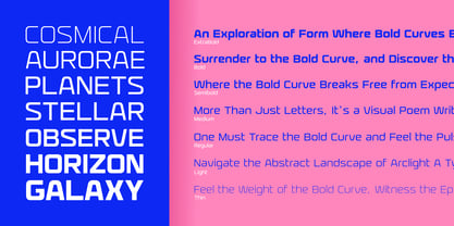 Arclight Font Poster 2