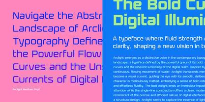 Arclight Font Poster 3