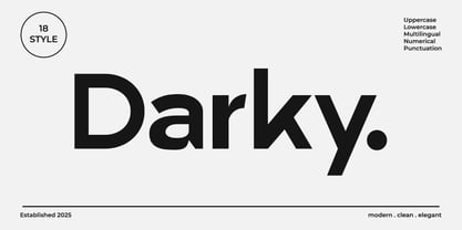 Darky Font Poster 1