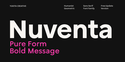 Nuventa Font Poster 1