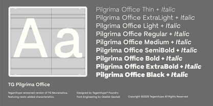 TG Pilgrima Office Font Poster 2