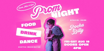 Nineties Party Club Font Poster 8