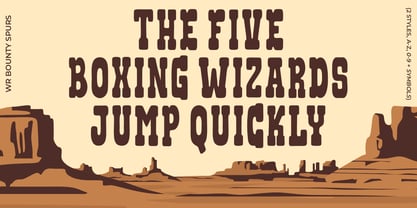 WR Bounty Spurs Font Poster 3