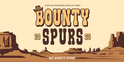 WR Bounty Spurs Font Poster 1