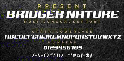 Bridger Font Poster 2