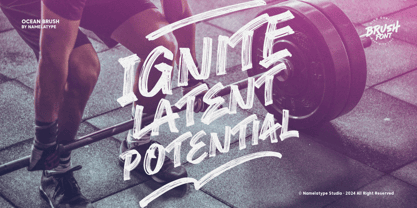 Ocean Brush Font Poster 7