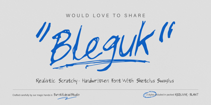 Bleguk Font Poster 1