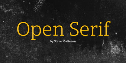 Open Serif Font Poster 1