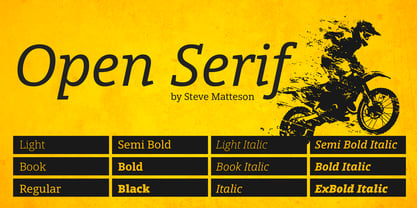 Open Serif Font Poster 3