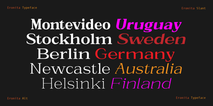 Eronita Font Poster 5