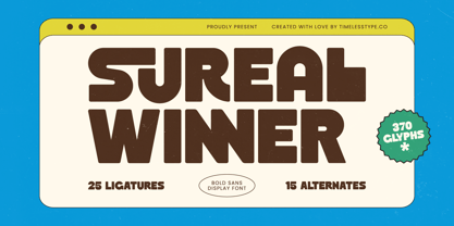 Sureal Winner Font Poster 1
