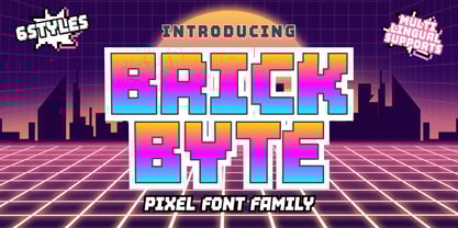Brick Byte Font Poster 1