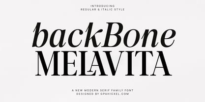Back Bone Melavita Font Poster 1
