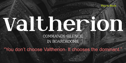 Valtherion Font Poster 1