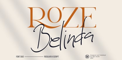 Roze Belinda Font Poster 1