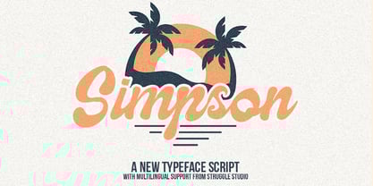 Simpson Font Poster 1