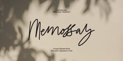 Memossay Signature Font Poster 1