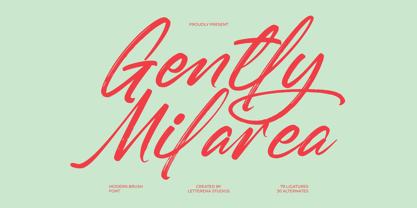 Gently Milarea Font Poster 1