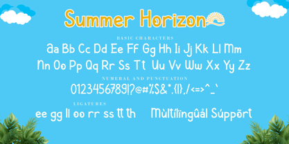 Summer Horizon Font Poster 7