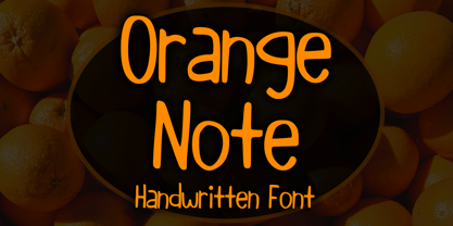 Orange Note Font Poster 1