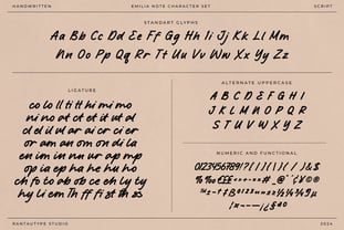 Emilia Note Font Poster 14