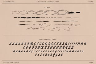 Emilia Note Font Poster 15