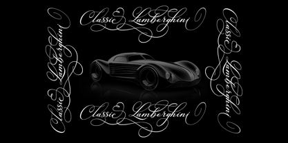 Lamborghini Script Font Poster 2