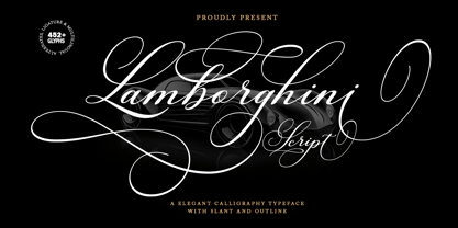 Lamborghini Script Font Poster 1