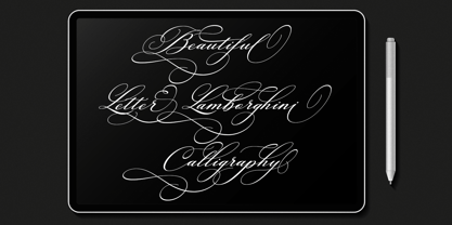 Lamborghini Script Font Poster 7