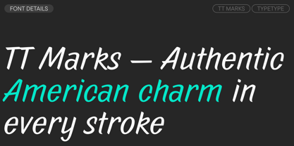 TT Marks Font Poster 3