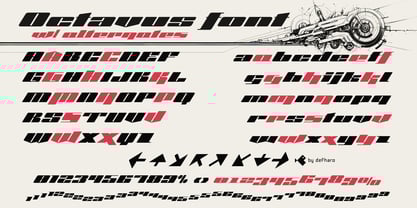 Octavus Slanted Font Poster 13