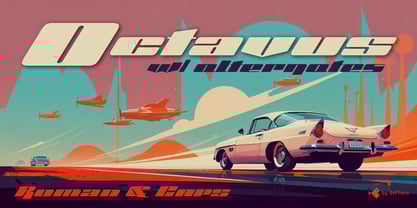 Octavus Slanted Font Poster 5