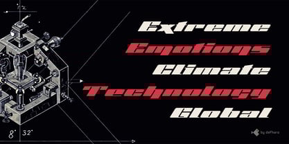 Octavus Slanted Font Poster 3