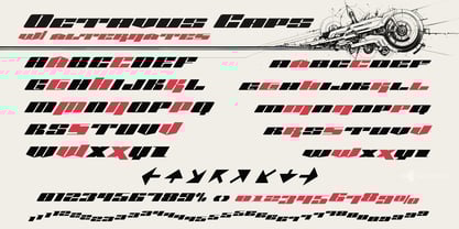 Octavus Slanted Font Poster 14