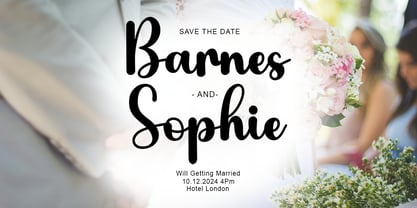 Hutary Script Font Poster 4